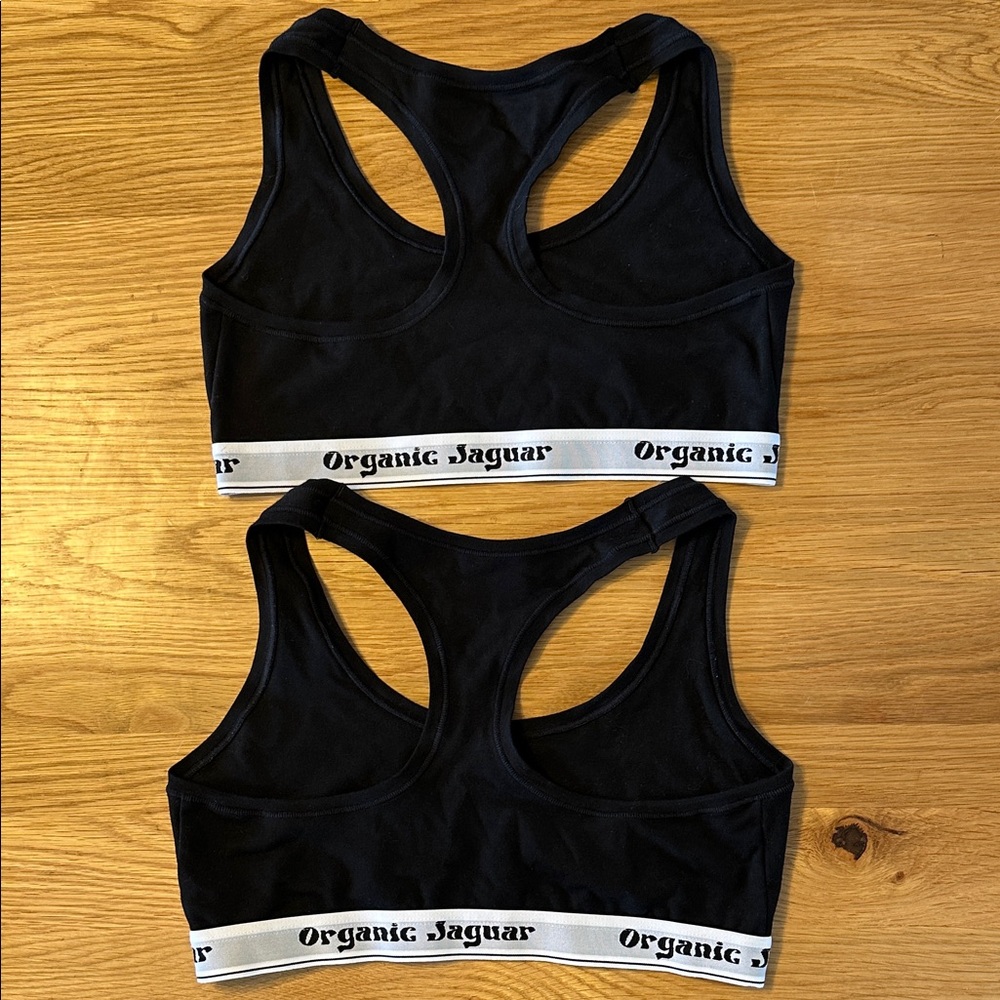 Organic Jaguar Black Sports Bras - Picture 3 of 3